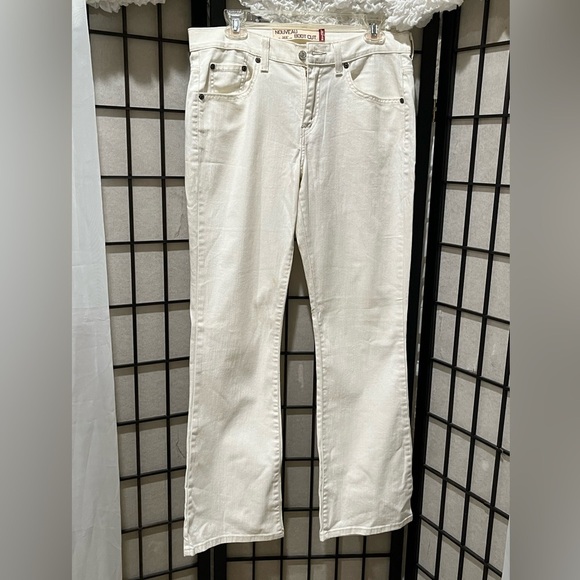 Levi's CREAM Nouveau Boot Cut  515 Jeans, LOW RISE, SLIM FIT, WOMEN SIZE 10 L=M - Picture 5 of 12